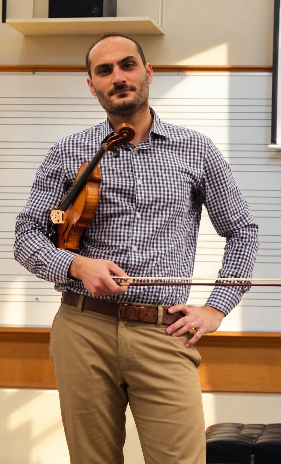 Bashar Matti with his violin